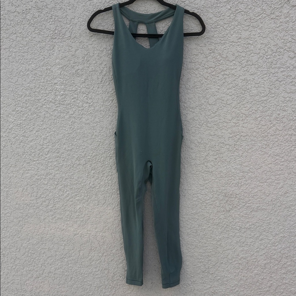 Athleta Teal Sleeveless Jumpsuit